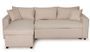 Canapé d'angle réversible convertible tissu beige Kita 223 cm