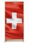 Meuble à chaussures chêne naturel rideau drapeau suisse 21 paires Shoot 58 cm
