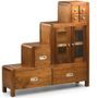 Meuble de rangement escalier en bois massif de Mindy marron SOKY