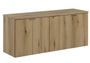 Meuble salle de bain suspendu 5 portes NOVA OAK 140 cm