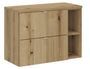 Meuble salle de bain suspendu NOVA OAK 80 cm – 2 tiroirs, étagère et plan de travail