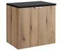 Meuble sous-vasque suspendu 2 portes avec plan NOVA OAK – Naturel et rangement pratique