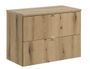 Meuble sous-vasque suspendu NOVA OAK 2 tiroirs avec plan de travail – Naturel et rangement pratique