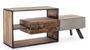 Meuble TV 2 tiroirs industriel bois de manguier recyclé et acier noir Kramer 145 cm