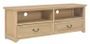 Meuble TV 2 tiroirs paulownia clair et pin massif Carla