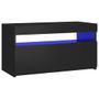 Meuble TV avec lumières LED Noir 75x35x40 cm