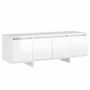 Meuble TV Blanc brillant 120x30x40,5 cm