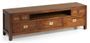 Meuble TV en bois d'acajou massif 1 niche 7 tiroirs FALKANE 160 cm