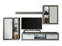 Meuble TV modulable blanc et gris Siska 295 cm