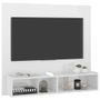 Meuble TV mural Blanc brillant 102x23,5x90 cm