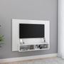Meuble TV mural Blanc brillant 120x23,5x90 cm 2