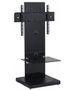 Meuble TV pivotant sur pied FS101 noir laqué H 117 cm