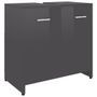 Meuble vasque Gris brillant 60x33x58 cm