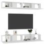 Meubles TV 4 pcs Blanc 100x30x30 cm