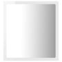 Miroir à LED de bain Blanc brillant 40x8,5x37 cm