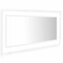 Miroir à LED de salle de bain Blanc 100x8,5x37 cm