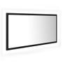 Miroir à LED de salle de bain Noir 90x8,5x37 cm