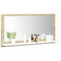 Miroir avec étagère de salle de bain Blanc et chêne sonoma 80x10,5x37 cm
