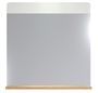 Miroir blanc brillant avec étagère chêne artisanal Klara 60 cm