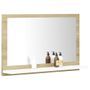 Miroir de bain Blanc et chêne sonoma 60x10,5x37 cm
