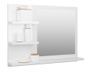 Miroir de salle de bain Blanc brillant 60x10,5x45 cm