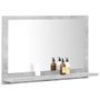 Miroir de salle de bain Gris béton 60x10,5x37 cm