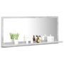 Miroir de salle de bain Gris béton 90x10,5x37 cm
