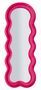 Miroir mural fuchsia en velours Lisi