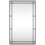 Miroir mural rectangulaire avec cadre noir en métal KLARA