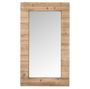 Miroir mural rectangulaire verre et bois massif clair Indie