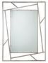 Miroir rectangulaire en acier inoxydable argent Rani L 90 cm