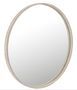 Miroir rond en cuir beige Netino D 60.5 cm