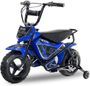 Moto électrique avec roues stabilisatrices Flee 300W 24V Bleu