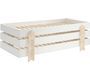 Pack de 3 lits empilables pin massif blanc et bois clair Ridulo 90x200 cm