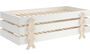 Pack de 3 lits empilables pin massif blanc et bois clair Fernando 90x200 cm