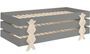 Pack de 3 lits empilables pin massif gris et bois clair Fernando 90x200 cm