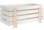 Pack de 4 lits empilables pin massif blanc et bois clair Valentino 90x200 cm