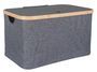 Panier à Linge NOTO 45 cm – Bambou et polyester gris