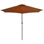 Parasol de balcon et mât en aluminium Terre cuite 270x135x245cm