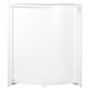 Petit meuble bar blanc BARNO 97 cm – Comptoir compact avec tablettes réglables