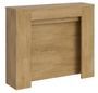 Petite console extensible bois chêne clair 25 à 211 cm 8 places Kuba