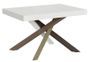 Petite table à manger design blanche et pieds entrelacés 4 couleurs 130 cm Artemis