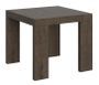 Petite table carrée extensible 4 à 10 personnes 90 à 246 cm bois marron Ribo