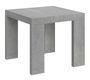 Petite table carrée extensible 4 à 10 personnes 90 à 246 cm gris ciment Ribo
