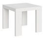 Petite table carrée extensible 90 à 246 cm bois blanc Ribo