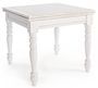 Petite table carrée extensible de 80 cm en bois de manguier blanc patiné Kolita 80/160 cm