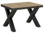 Petite table extensible 4 à 10 places L 120 à 224 cm bois clair et cadre métal gris foncé Tsara