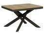 Petite table extensible bois clair et cadre anthracite 120/224 cm Klass