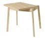 Petite table extensible en bois de chêne massif blanchi Larry 90/130 cm