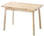 Petite table extensible en bois de chêne massif blanchi Miniko 110 à 170 cm
